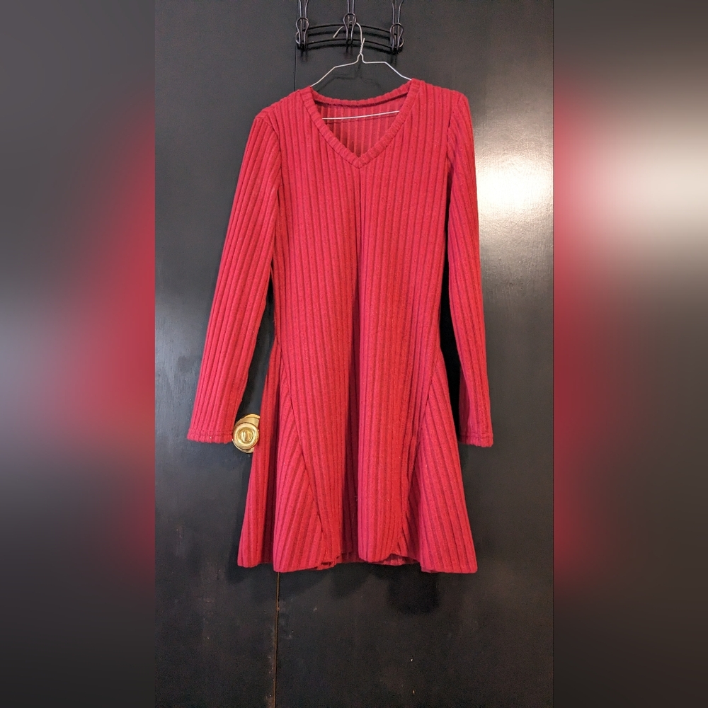 Red Maxi Sweater Dress